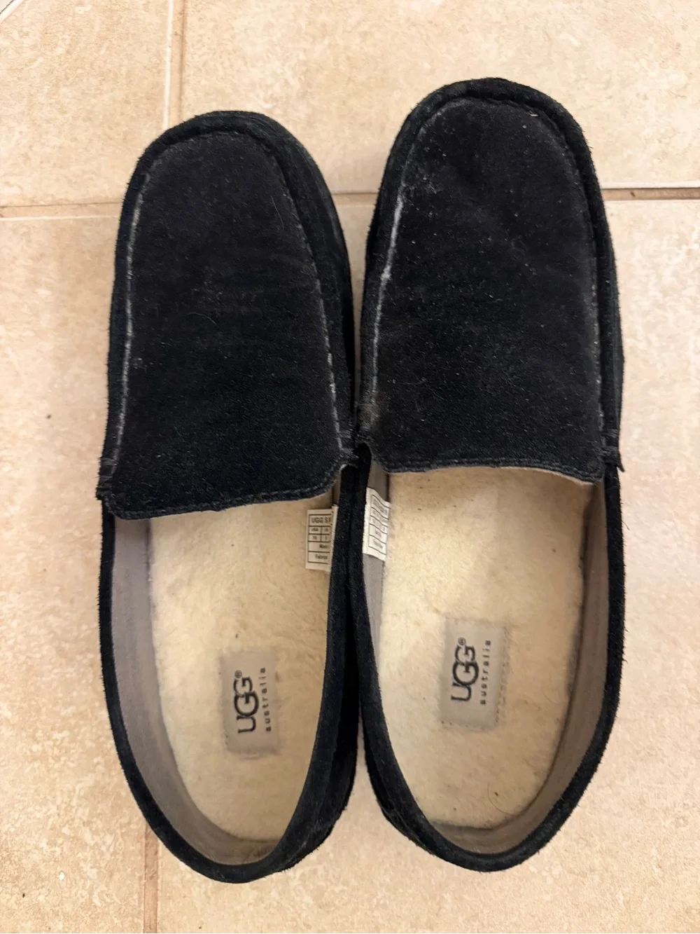 UGG Australia Men's Alder Suede Slipper Loafers Black 1003419 Size 10